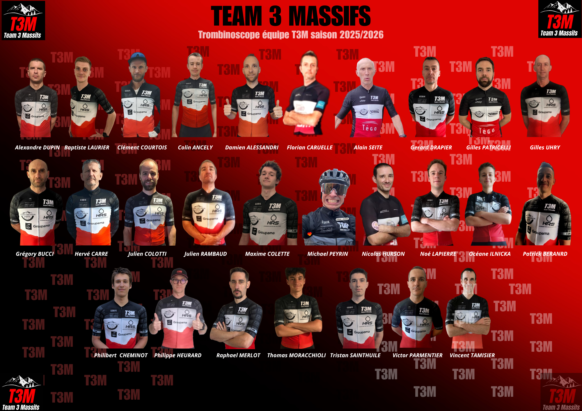 Trombinoscope Team 3 Massifs
